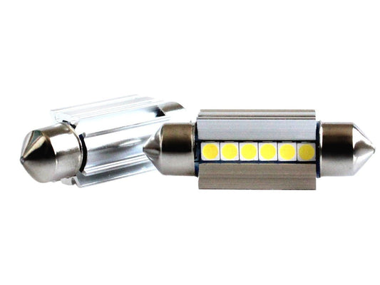 C5W 36mm autolamp 2 stuks | LED festoon | 6-SMD 2.3W - 6000K - heatsink | CAN-BUS 12 V DC