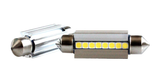 C5W 42mm autolamp 2 stuks | LED festoon | 8-SMD 2.3W - 6000K - heatsink | CAN-BUS 12 V DC
