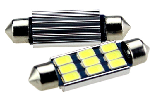 C5W 42mm autolamp 2 stuks | LED festoon | 9-SMD - 1.68W - 290 Lm - 6000K - heatsink | CAN-BUS 12 V DC