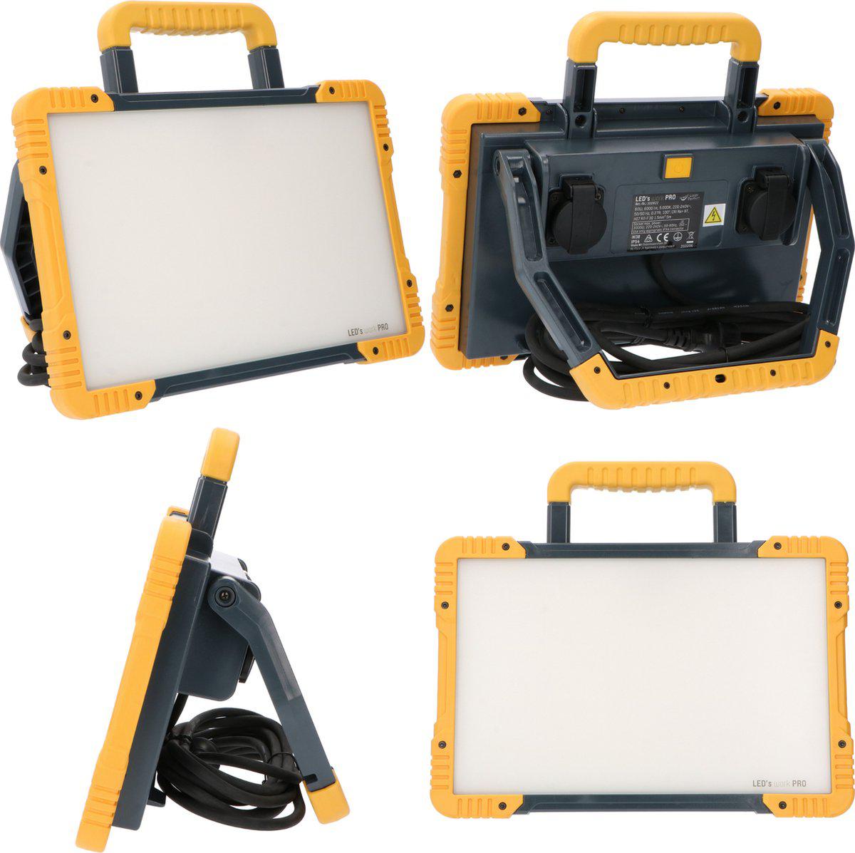 LED's Work ColorPro Bouwlamp 6000 - Realistische kleurweergave CRI97 - 5 meter snoer - IP54 - 60W