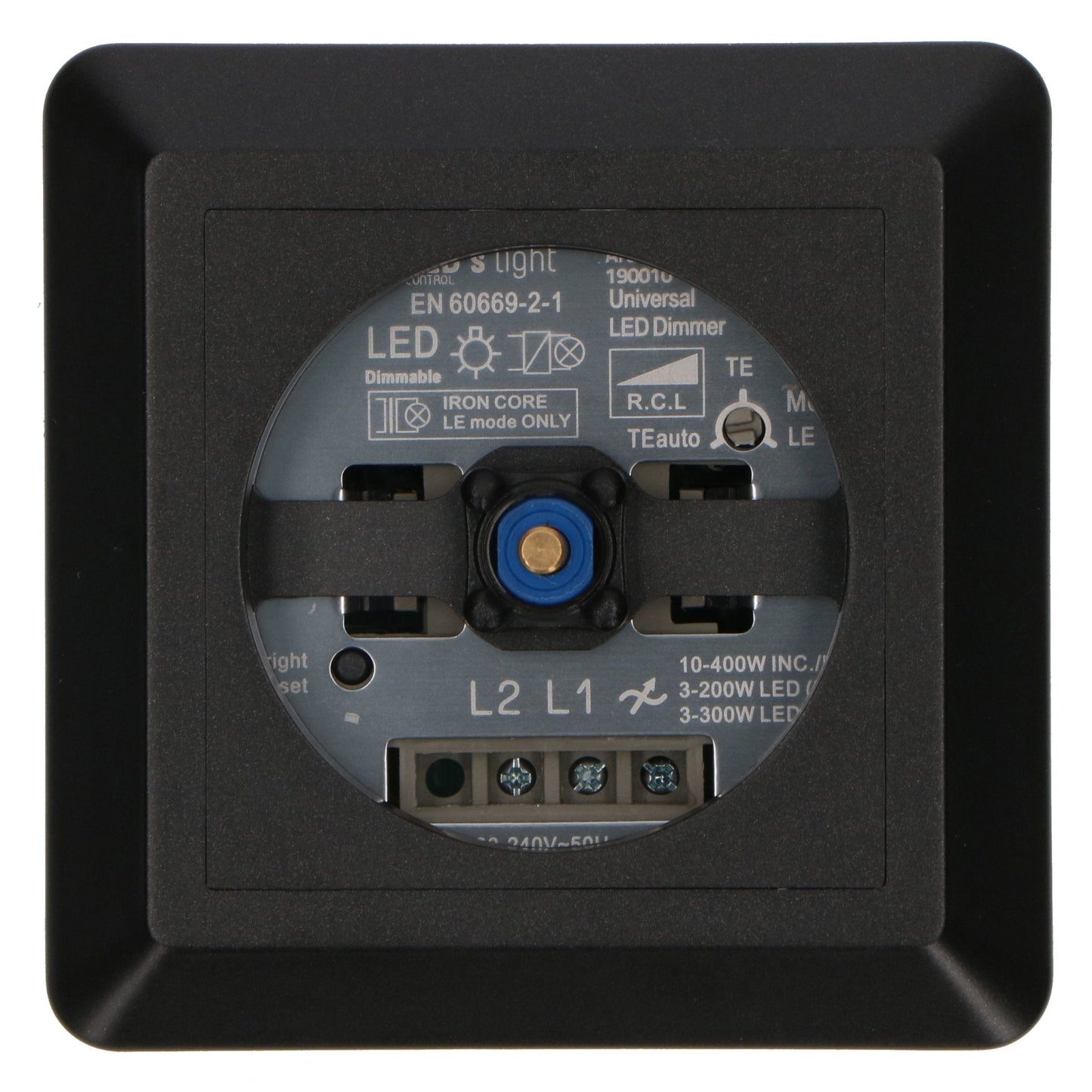 LED's Light Complete Dimmerknop met Frame - Zwart - Past in frames van GIRA, JUNG, Busch-Jaeger