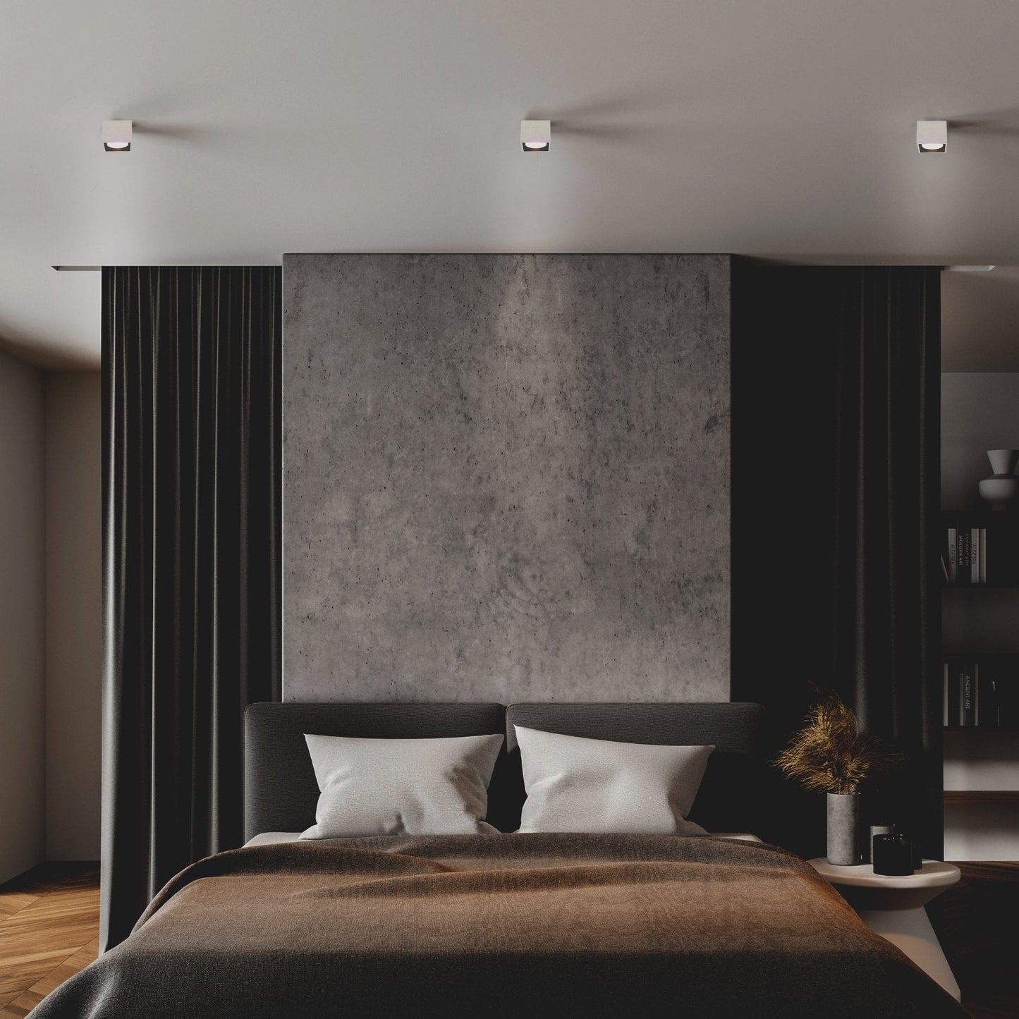 LED's Light Cube LED Plafondlamp - 1 lichtpunt - Draaibaar licht - Staal - 10 x 8 cm - Wit