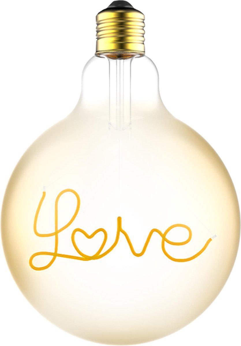 DecoDim Mega LED Lamp met tekst E27 - Love - Dimbaar extra warm wit - Globe