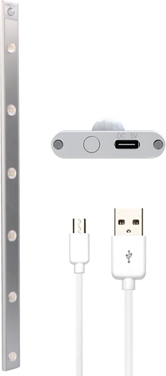 LED's Light EasyFix Kastverlichting met Bewegingssensor - RGB functie - 6 lichtpunten - Draadloos en oplaadbaar - 68,5 cm