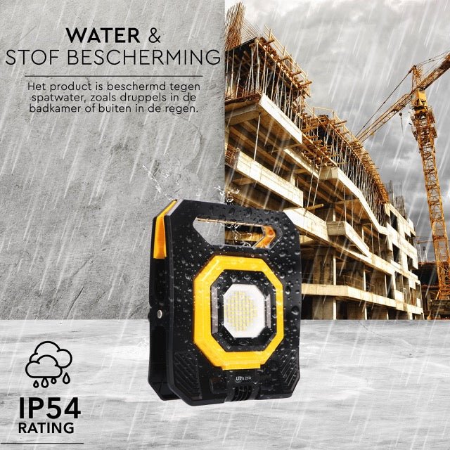 LED's Work Oplaadbare Werklamp 1500 - Met accu oplaadbaar - Draadloos - IP54 waterbestendig