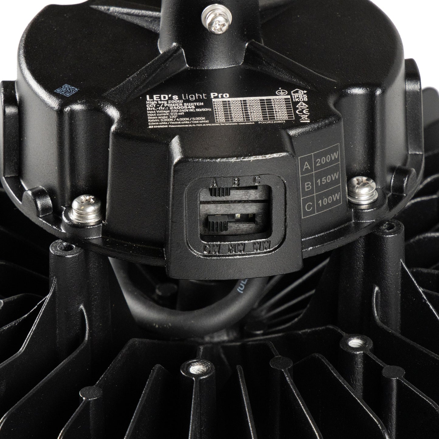 Probay+ - LED High Bay 200W - Dimbaar met schakelaar - Voor hoge plafonds - 30000 lm