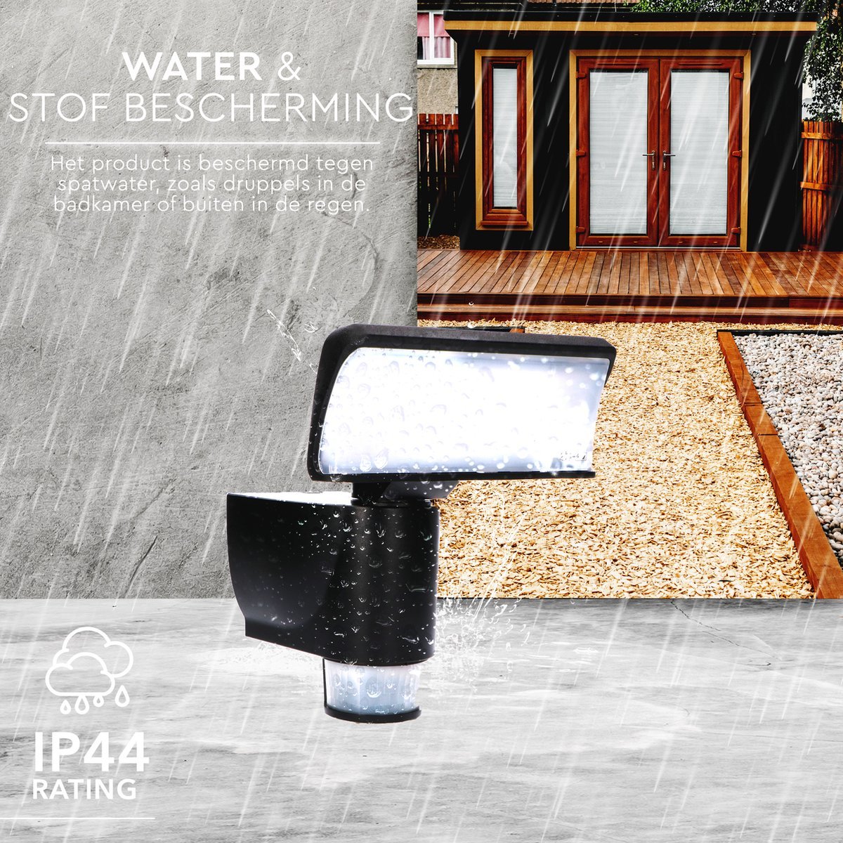 LED's Light LED Schijnwerper met Sensor - Automatische bewegingsvolging - Zwart