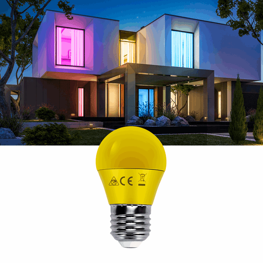 G45 kogellamp geel | E27 LED lamp 4W=30W gloeilamp | 230V
