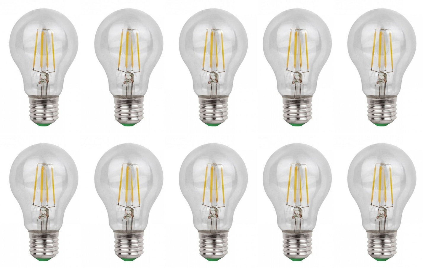 Gloeilamp E27 A60 10 stuks | LED 6W=60W traditioneel licht - 700 Lumen | daglichtwit 6500K