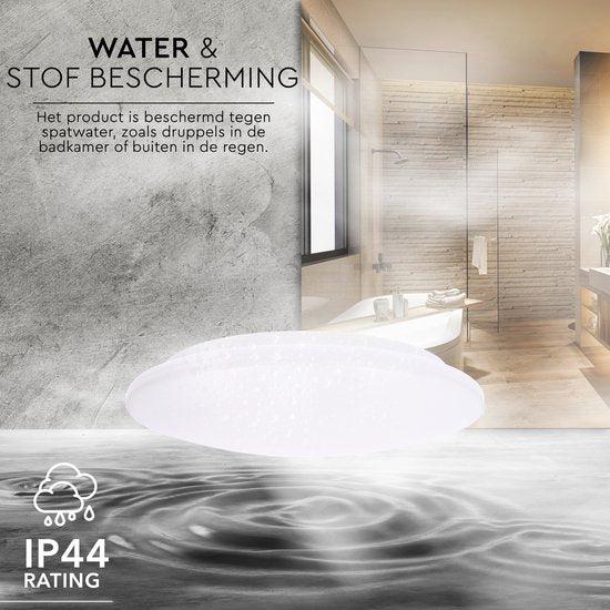 LED Badkamerlamp rond 37 cm - universeel - Spatwaterbestendig IP44 - Koud wit licht