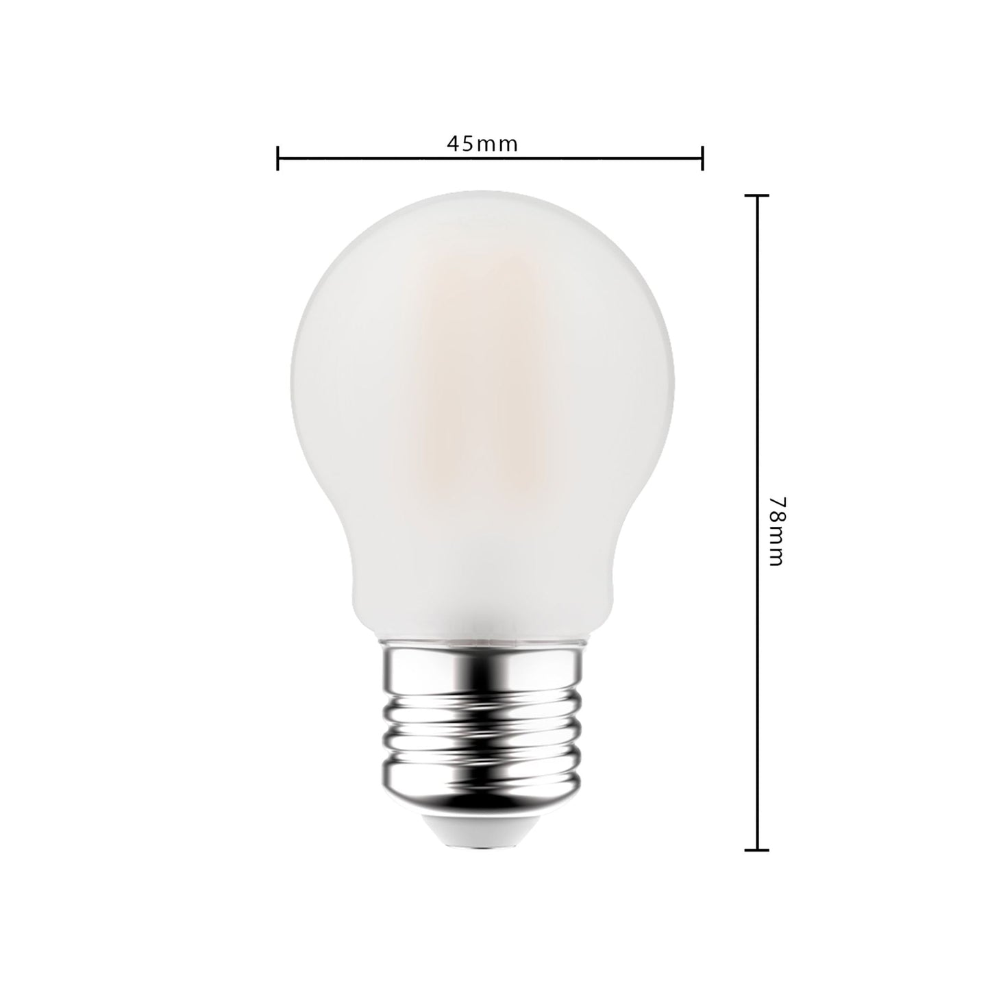 LED Lamp E27 - Melkglas - Warm wit licht - 470 lm