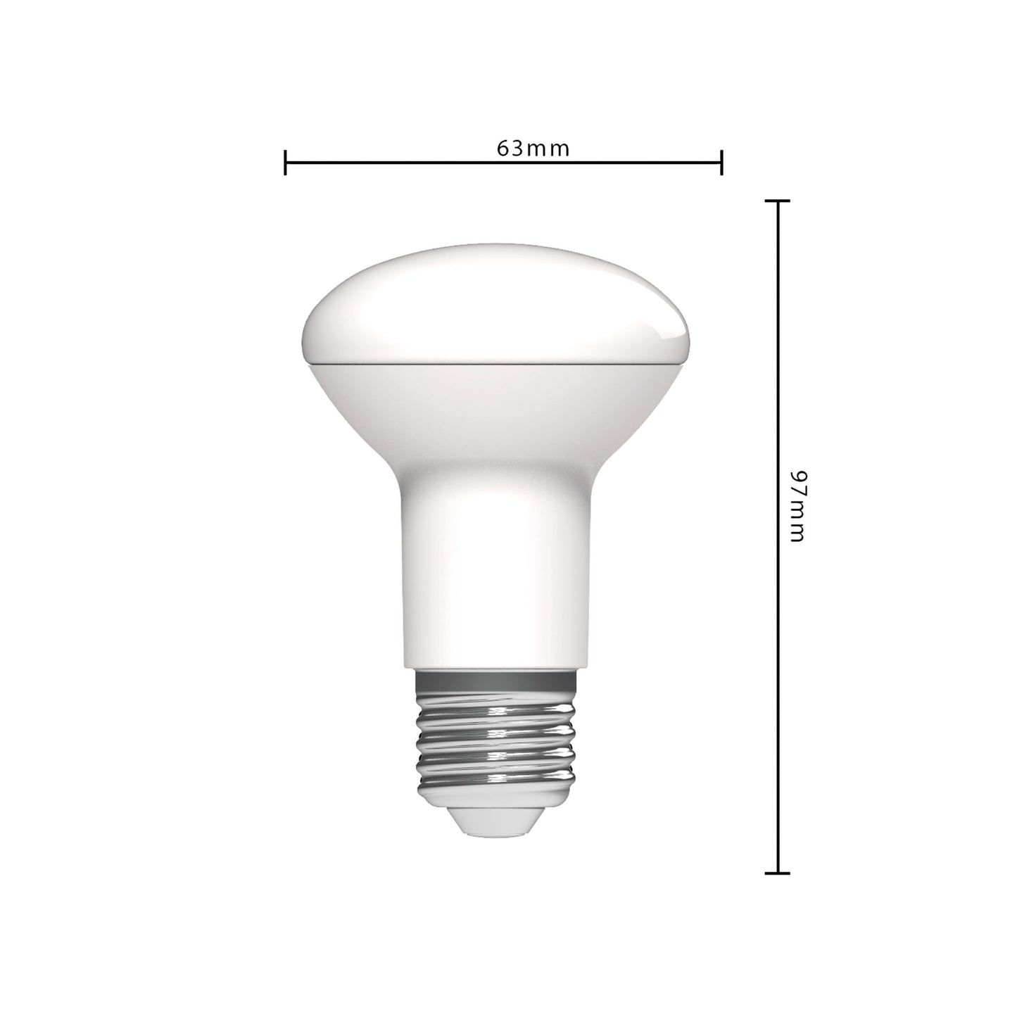 LED Reflectorlamp E27 - R63 Reflector - Warm wit - 7W vervangt 60W