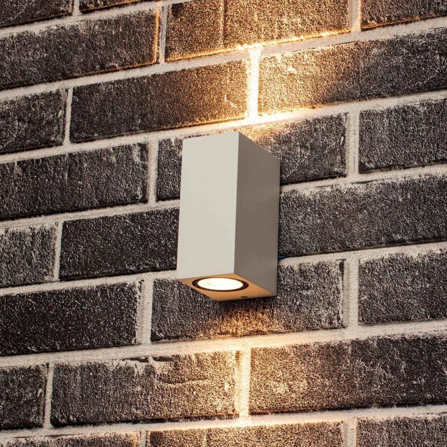 NØRD Up&Down - LED's Light LED Buitenlamp met GU10 fitting - Rechthoek - IP44 - Wit - Model Milaan