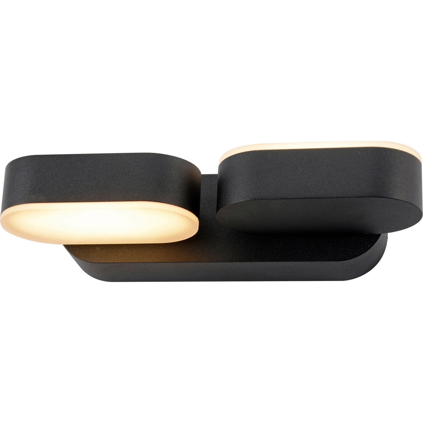 LED's Light Dubbele LED Buitenlamp - Model Rieti - Warm wit - IP44 waterbestendig - Zwart