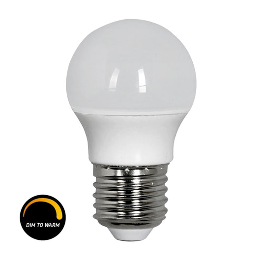 LED.nl Dimbare LED lamp E27 - 45 mm - Licht Dimbaar van 2700k tot 1800K extra warm wit - G45