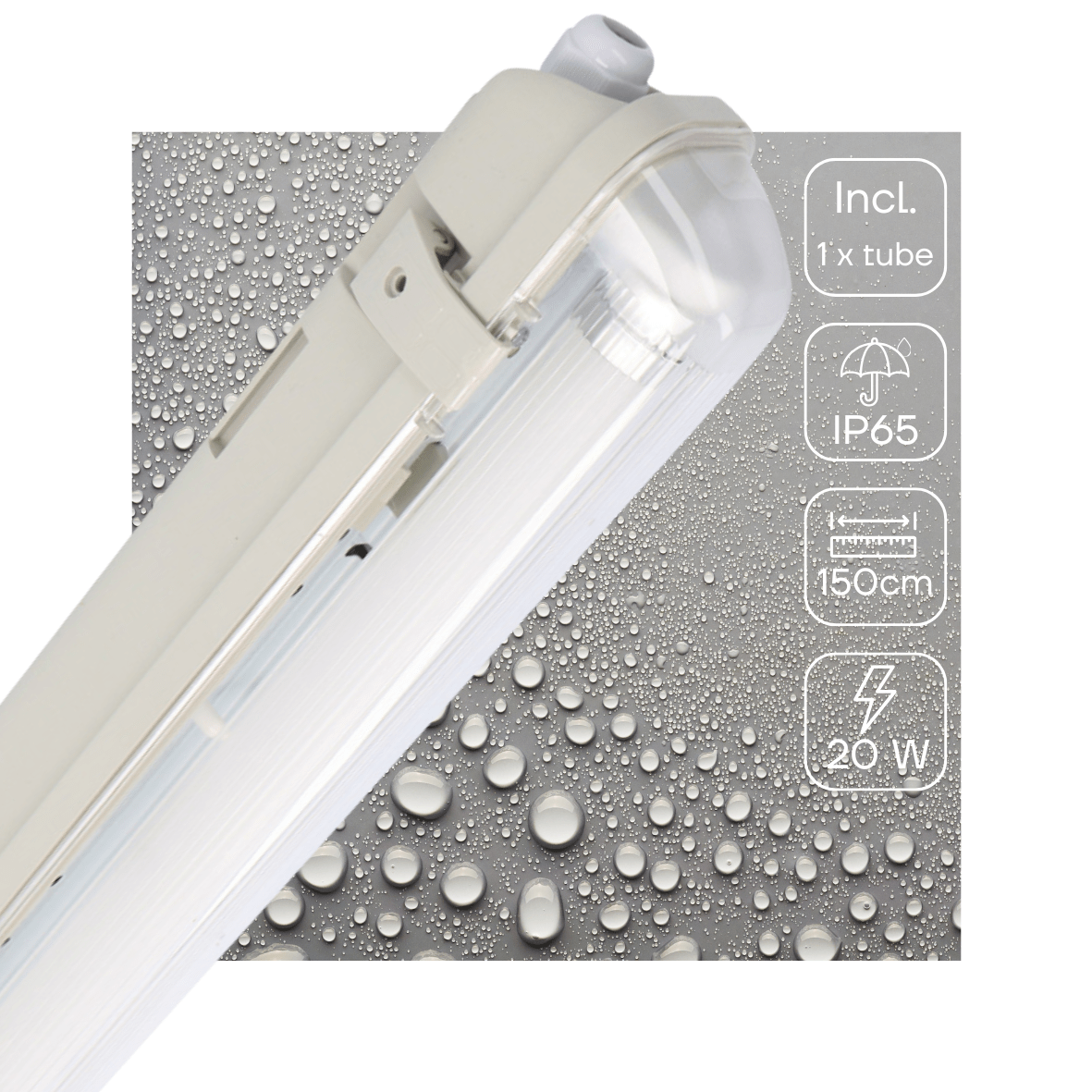 LED's Light LED TL lamp met sensor 150 cm - Bewegingssensor en nachtsensor - Waterdicht - 3100 lm