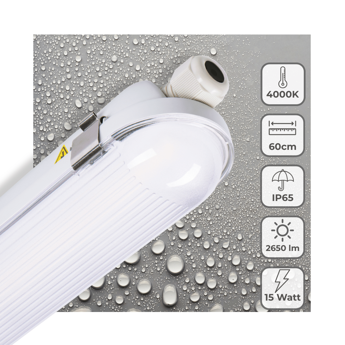 LED's Light Pro TL Armatuur Strip 60 cm - Energielabel B - IP65 waterdicht - 2650 lm