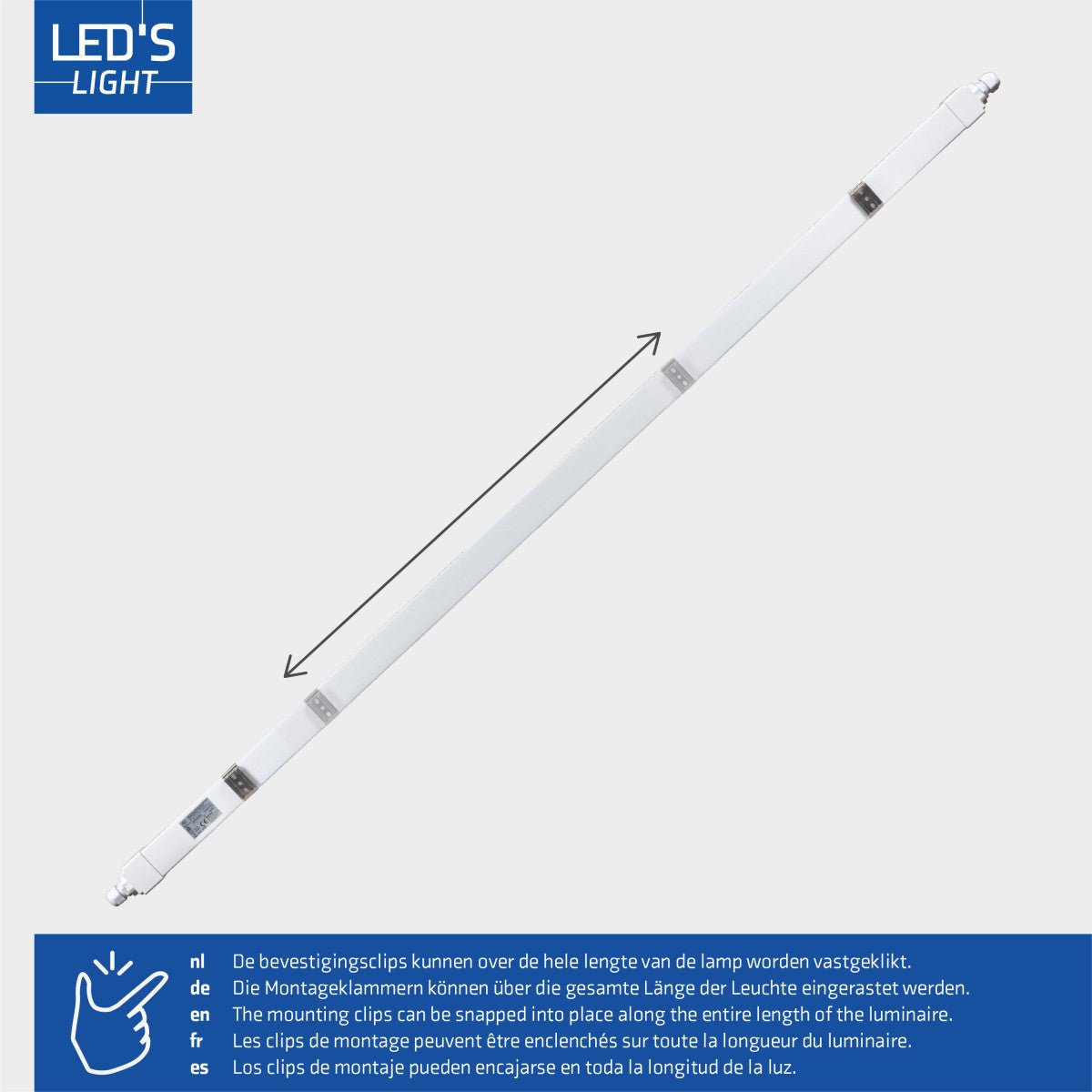 LED's Light TL armatuur met Strip - Koppelbaar - 46W 150cm 5520lm 4000K