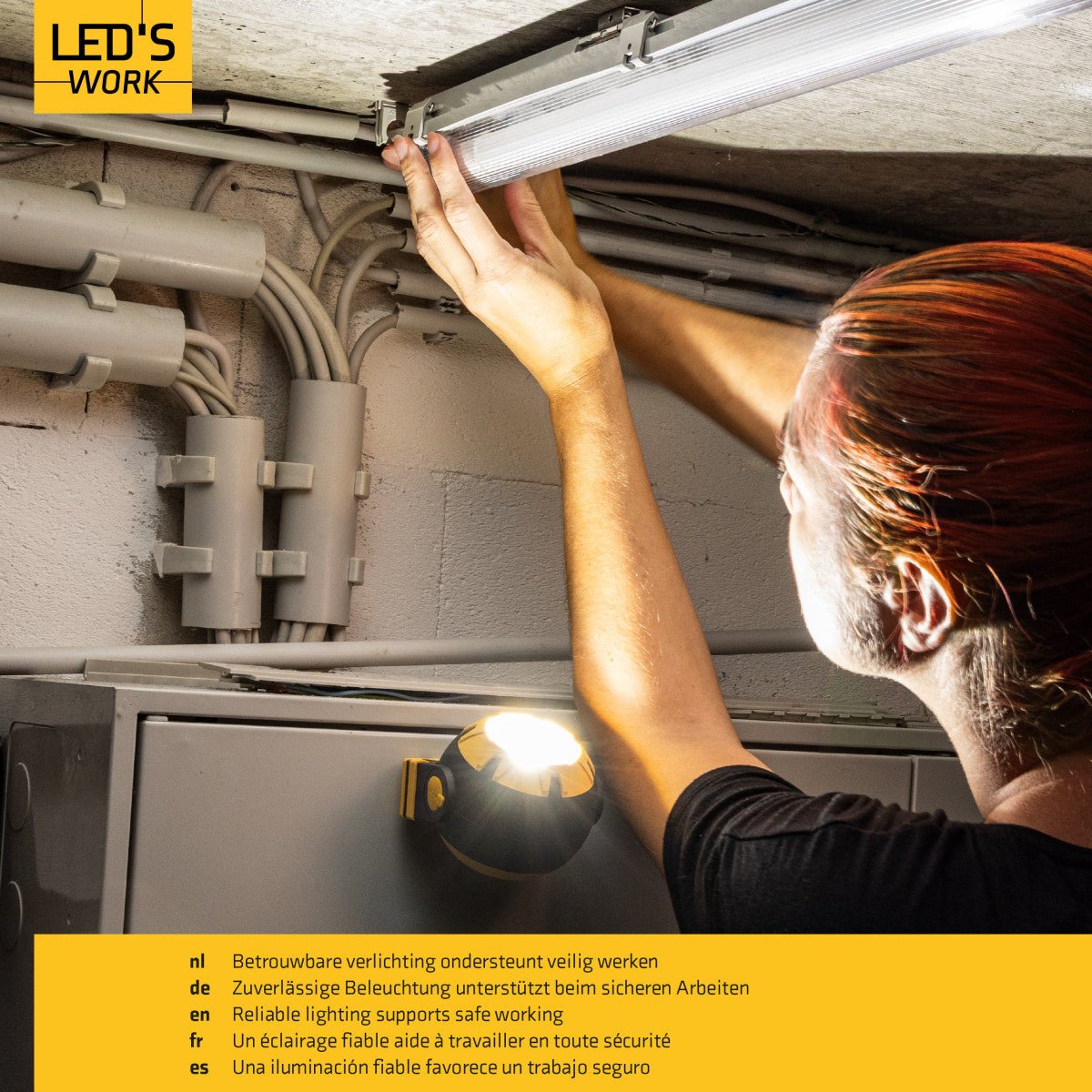 LED's Work Oplaadbare LED Looplamp – Krachtige Draadloze 800 Lumen Werk- & Noodlamp