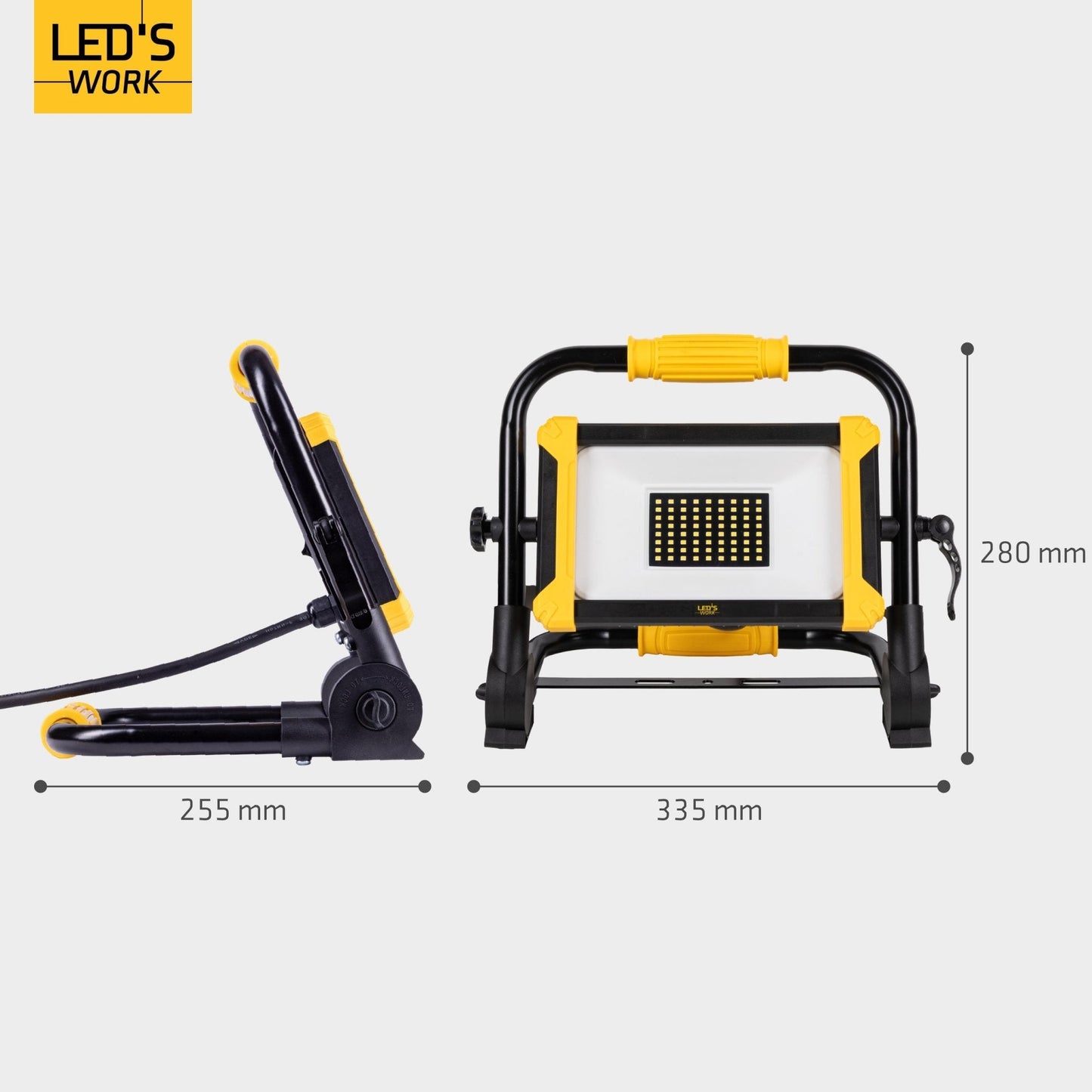 LED's Work Opvouwbare Bouwlamp 6400 - 50W LED vervangt 500W halogeen - 5 meter kabel