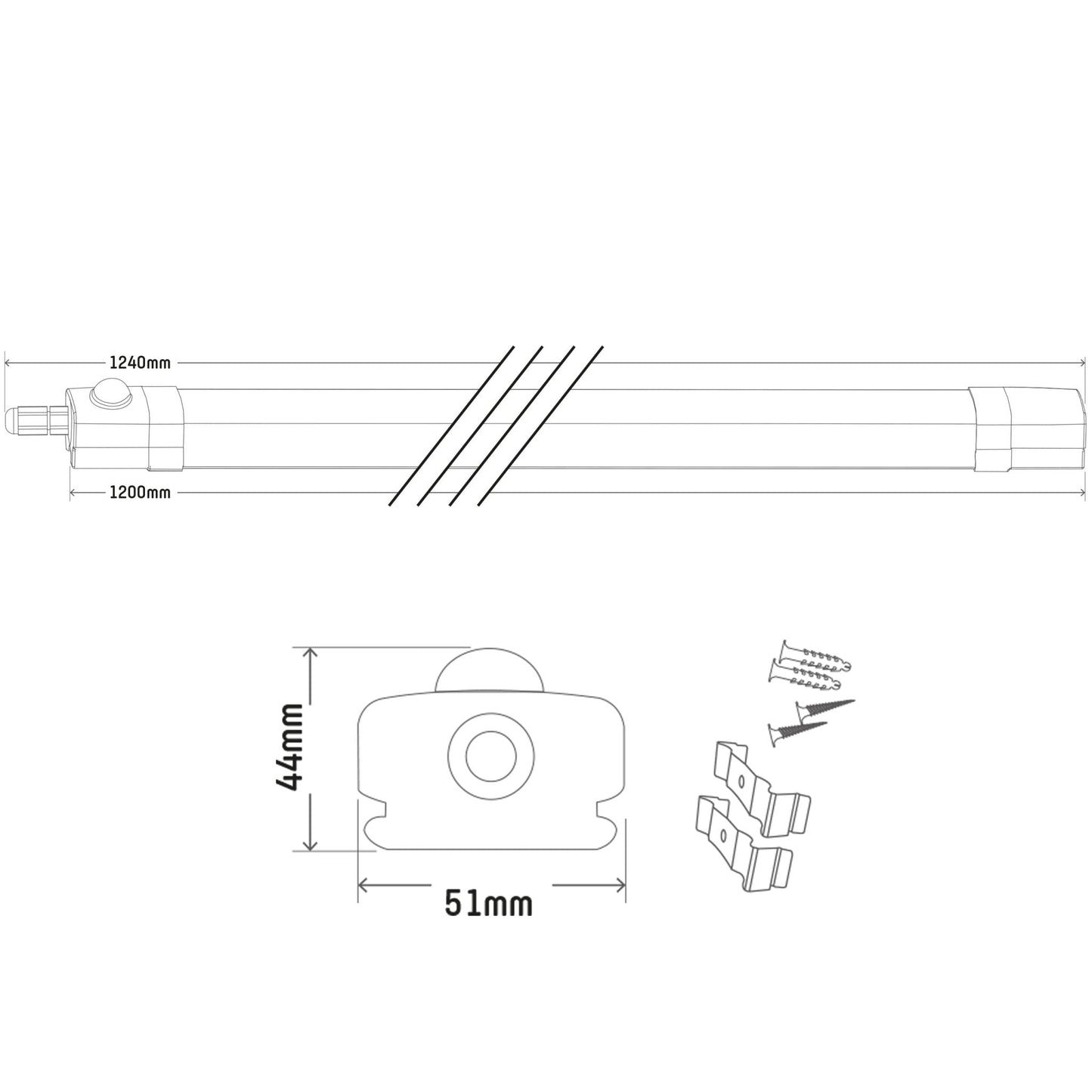 LED's Light LED TL verlichting met sensor 120 cm - Bewegingssensor en bewegingsdetectie - 4100 lm