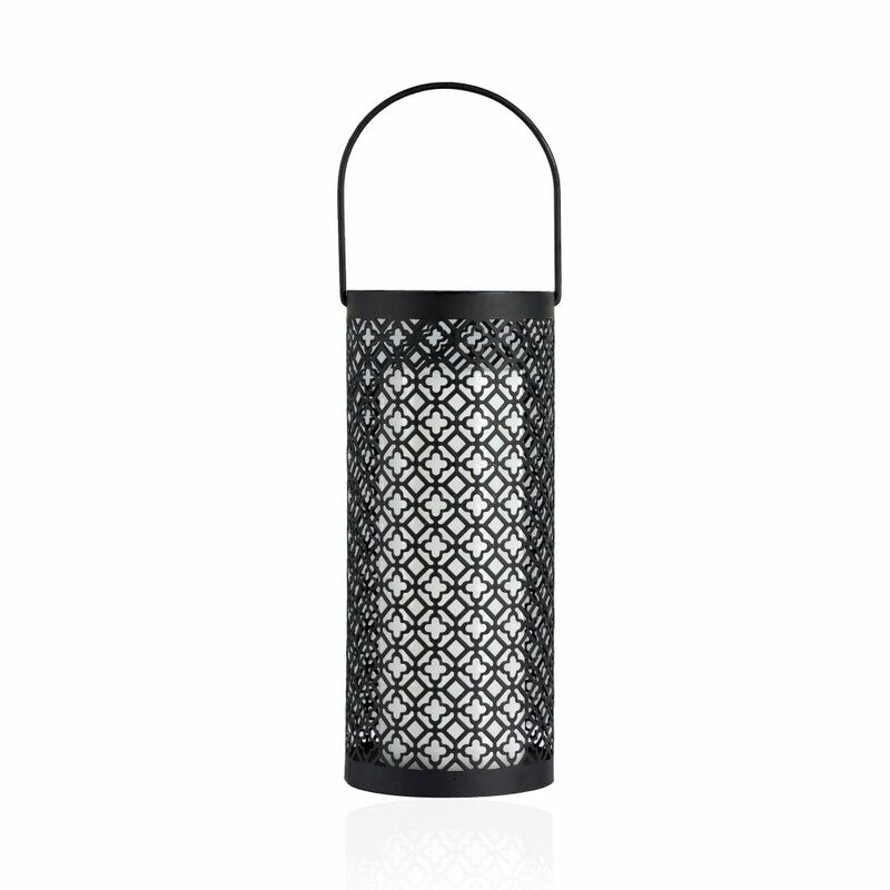Oosterse LED tafellamp lantaarn voor binnen en buiten - Draadloos op batterijen - Zwart