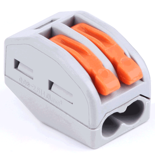 PCT lasklem 2 stuks - 2-voudige verbindingsklem 0.08-2.5mm²  | IP20 hersluitbaar