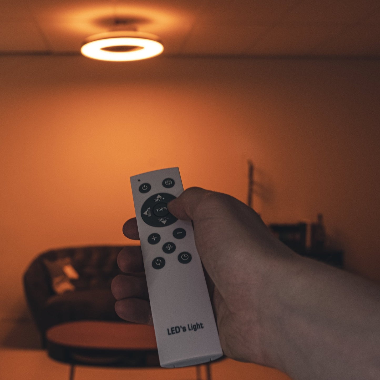 Proventa Premium Plafondventilator met lamp 60 cm - Zomer- en winterstand met afstandsbediening - Zwart