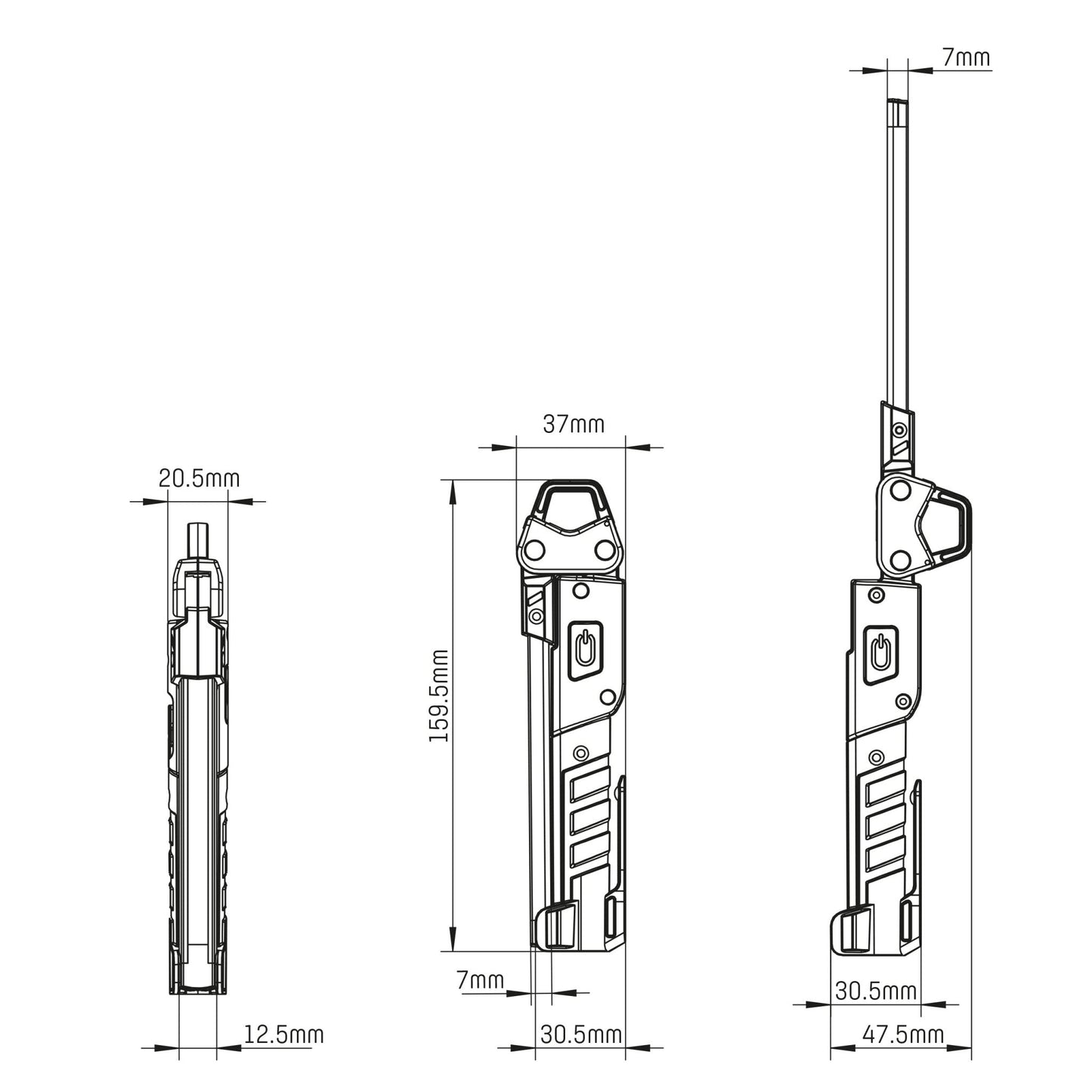 LED's Work Oplaadbare Looplamp 300 - Inspectielamp - Inklapbaar & Draadloos - Met magneet en haak