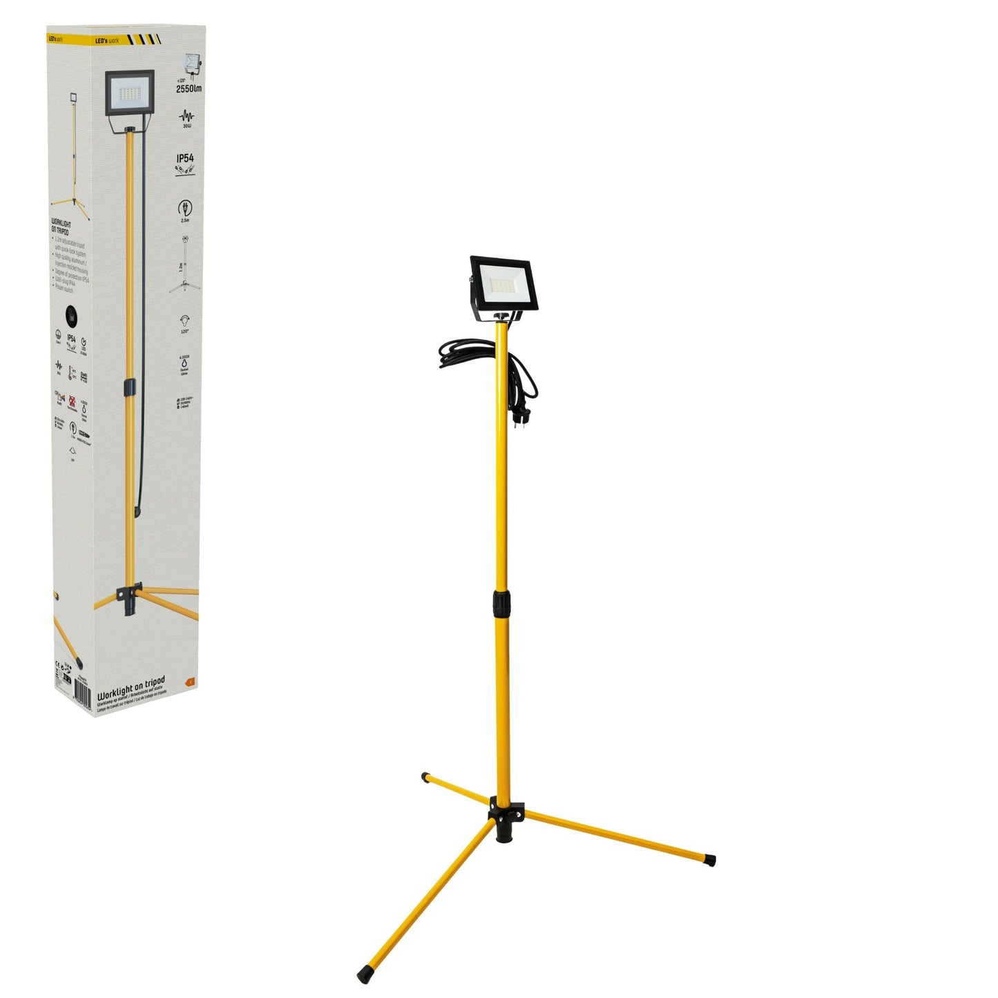 ProWork Tripod LED Bouwlamp op statief - In hoogte verstelbaar - 3180 lm