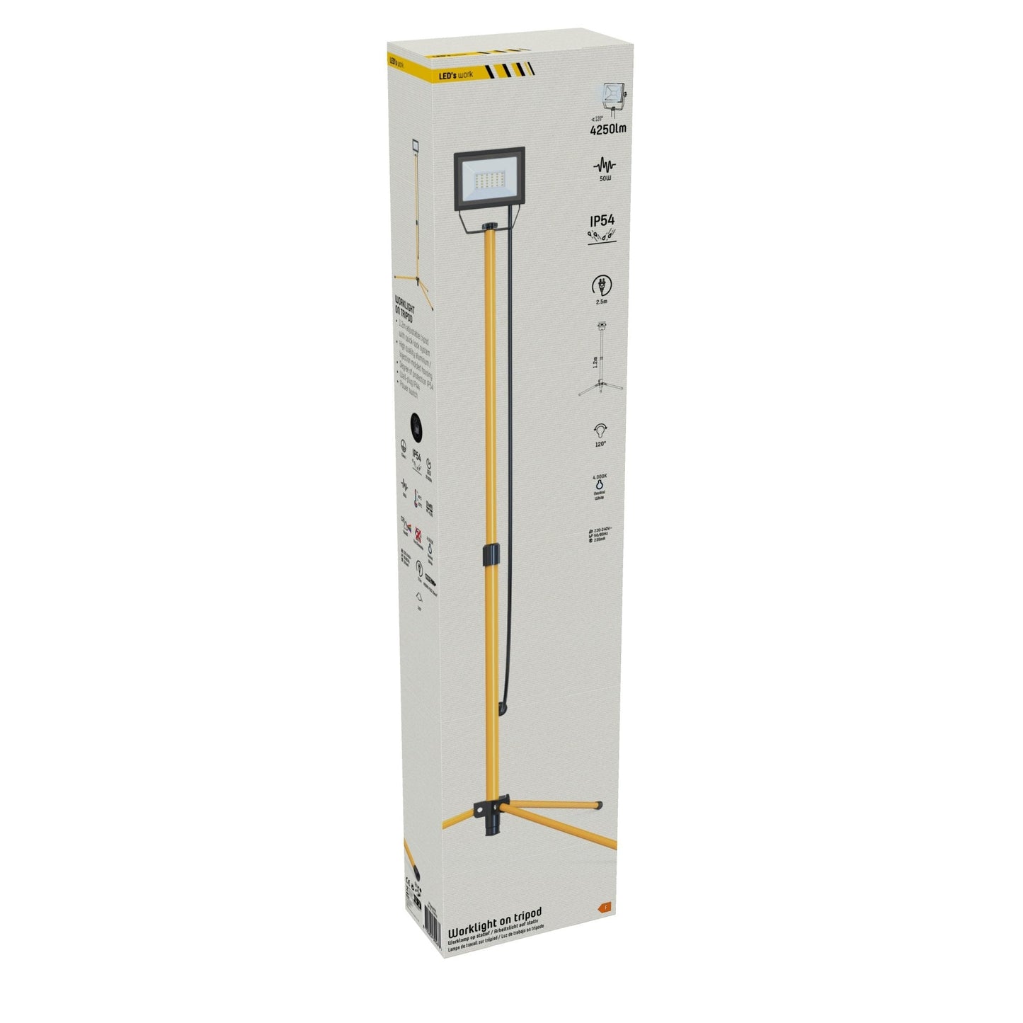 ProWork Tripod LED Bouwlamp op statief - In hoogte verstelbaar - 4250 lm