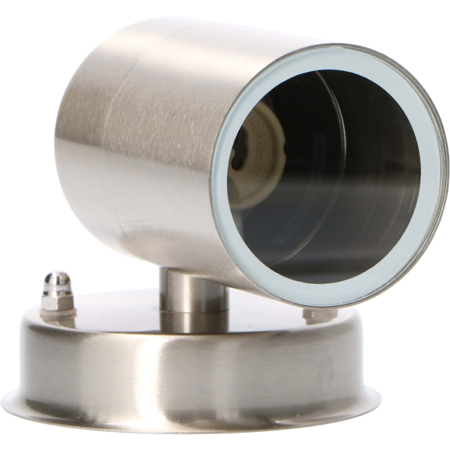 RVS LED Muurlamp Buiten - Spot met GU10 fitting - Model Monza - IP44 - Zilver