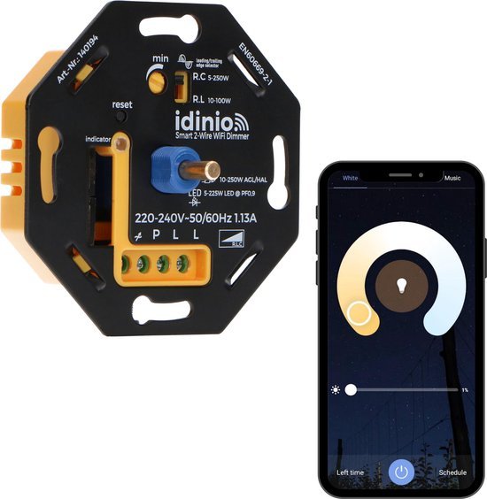 Smart WIFI dimmer met App - LED Dimmer - Fase afsnijding - Fase aansnijding