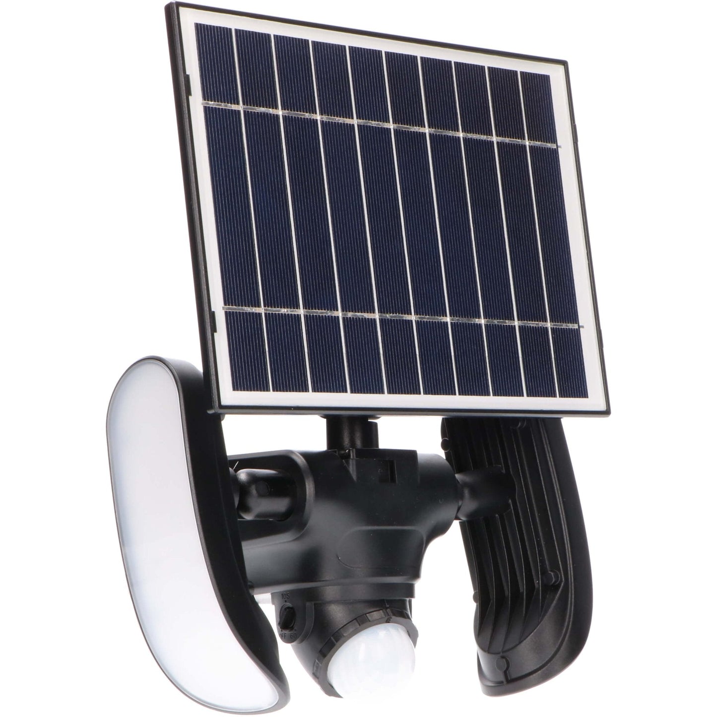 LED's Light Solar LED Buitenlamp met Bewegingssensor - 2 lichts - Automatisch aan/uit - Afneembaar paneel - Zwart