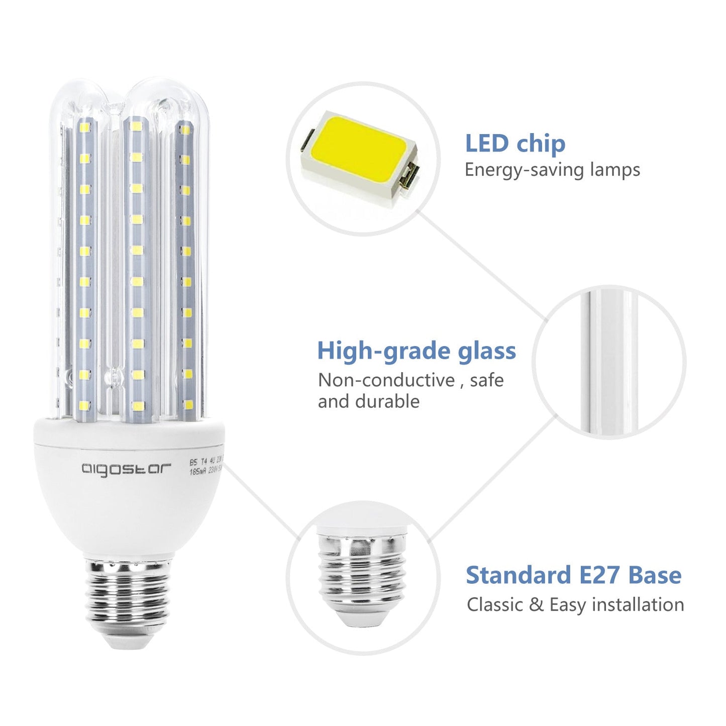 Spaarlamp E27 | LED 23W=200W gloeilamp | 1980 Lumen - warmwit 3000K