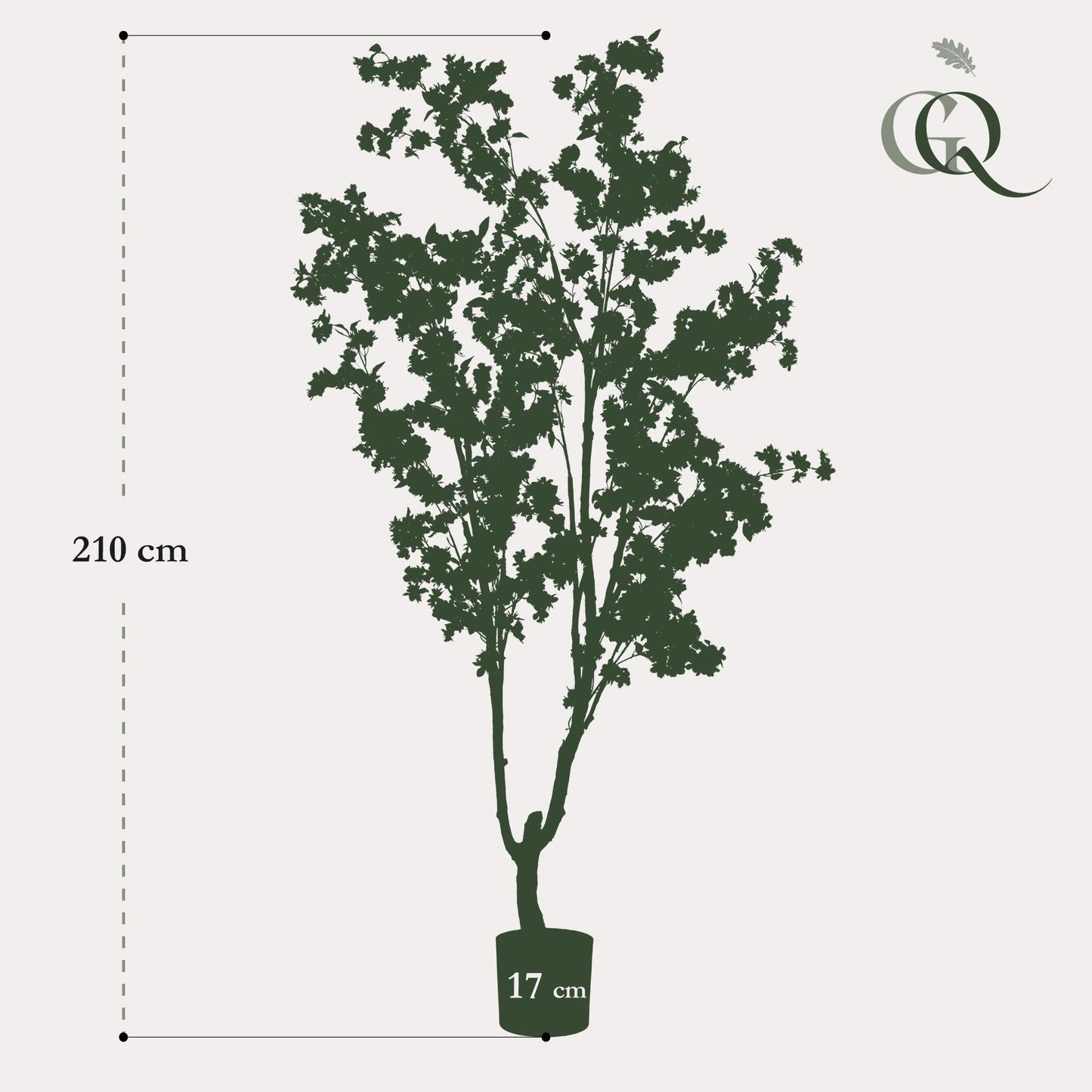 Kunstplant - Roze kersenbloesem - 210cm