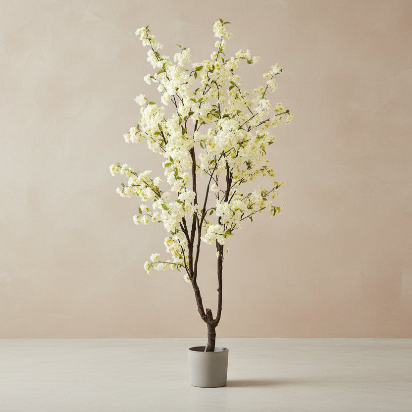 Kunstplant - Kersenbloesem - Wit - 210cm